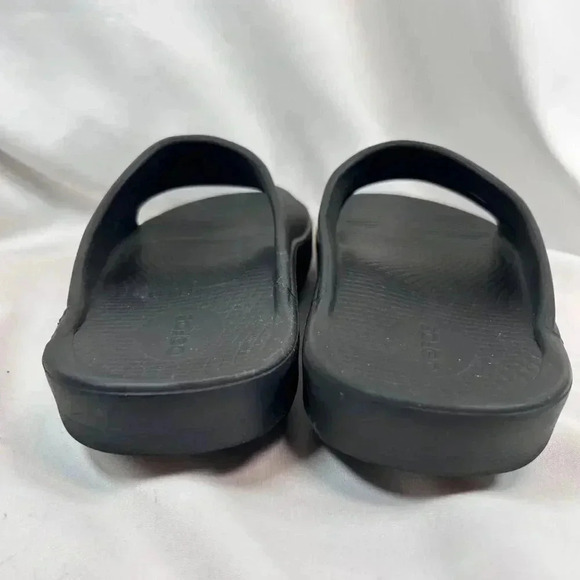 OOFOS OOahh Sport Flex Slides Size M9/W11 Black Athleisure